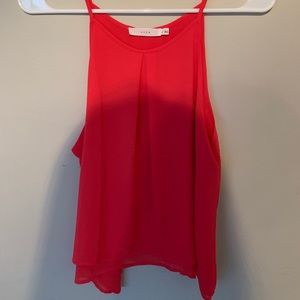 Lush Bright Pink Chiffon top